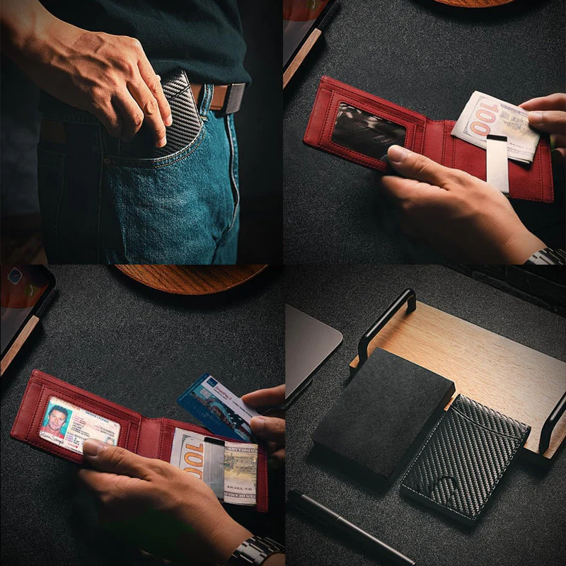 🎁Genuine Leather Anti-theft Swipe Card Holder - Image 12