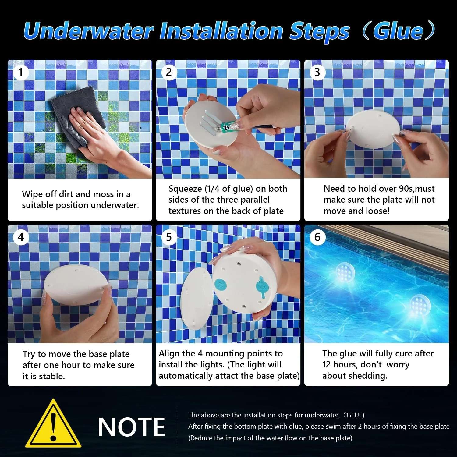 2/4 PCS - Ultra-High Brightness Rechargeable Submersible LED Lights with Remote - Image 2