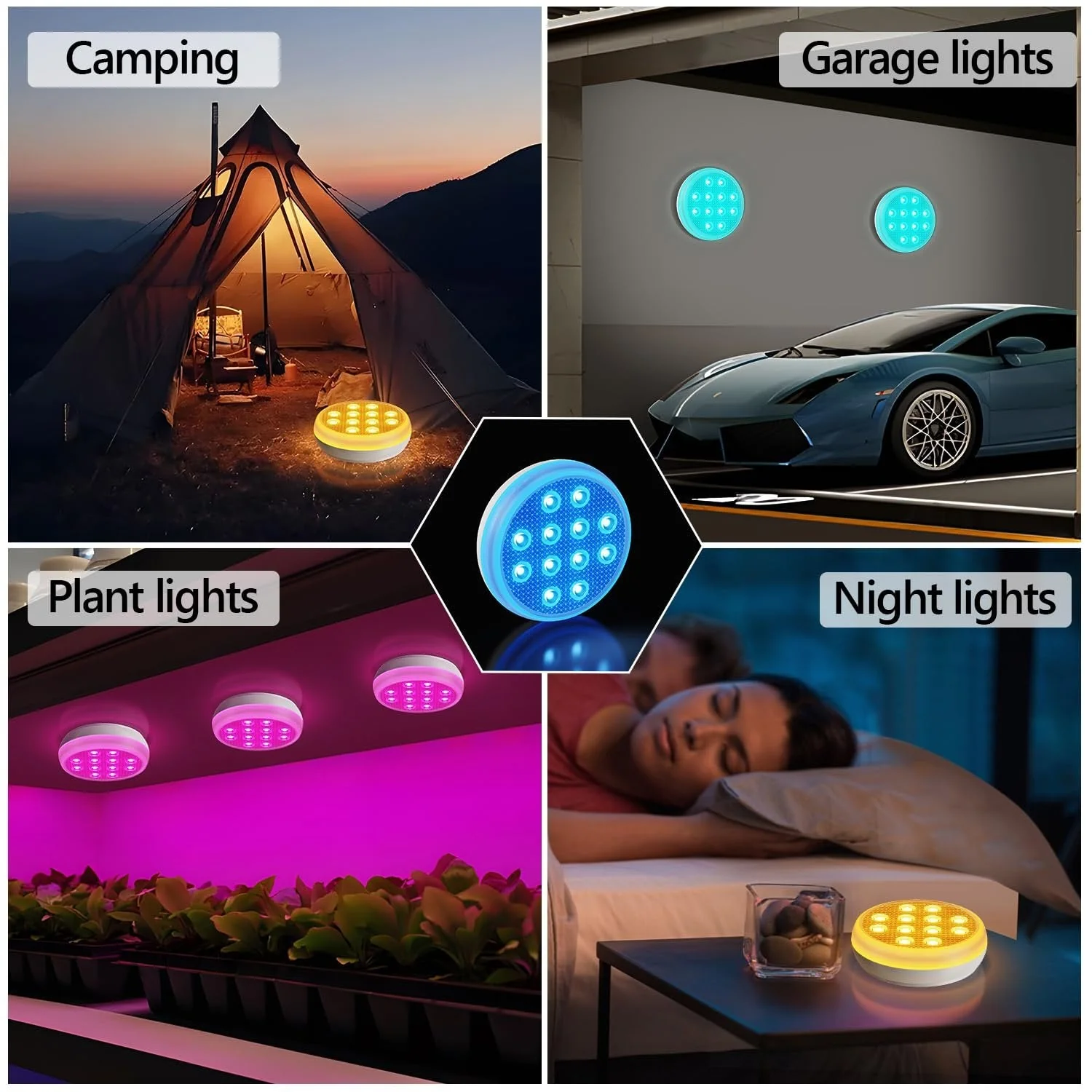 2/4 PCS - Ultra-High Brightness Rechargeable Submersible LED Lights with Remote - Image 7