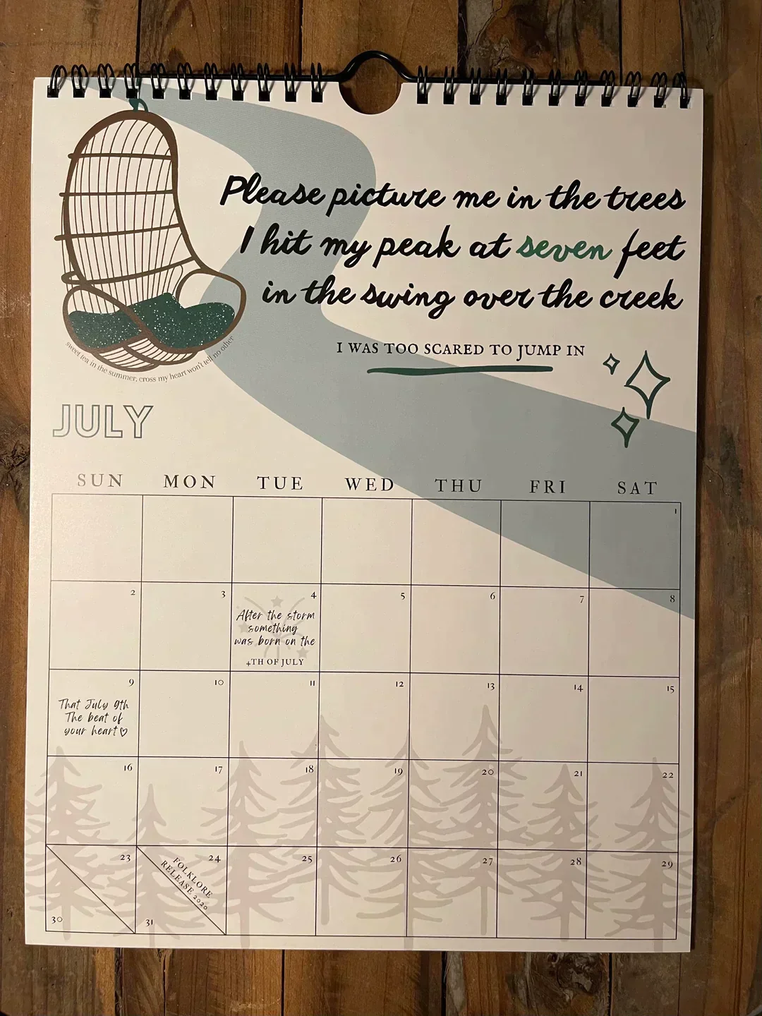 2025 TS Lyrics Calendar - Image 20