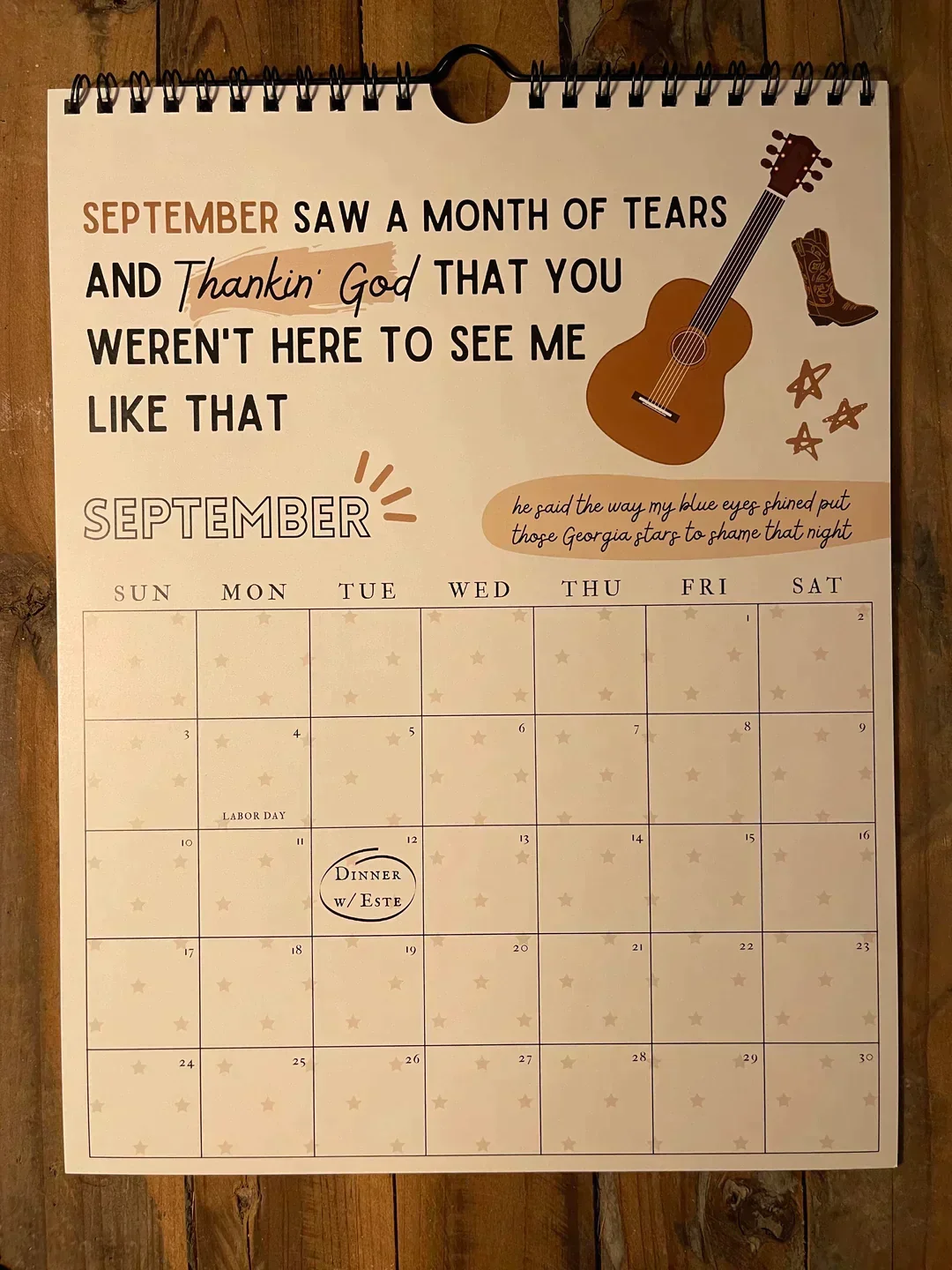 2025 TS Lyrics Calendar - Image 22