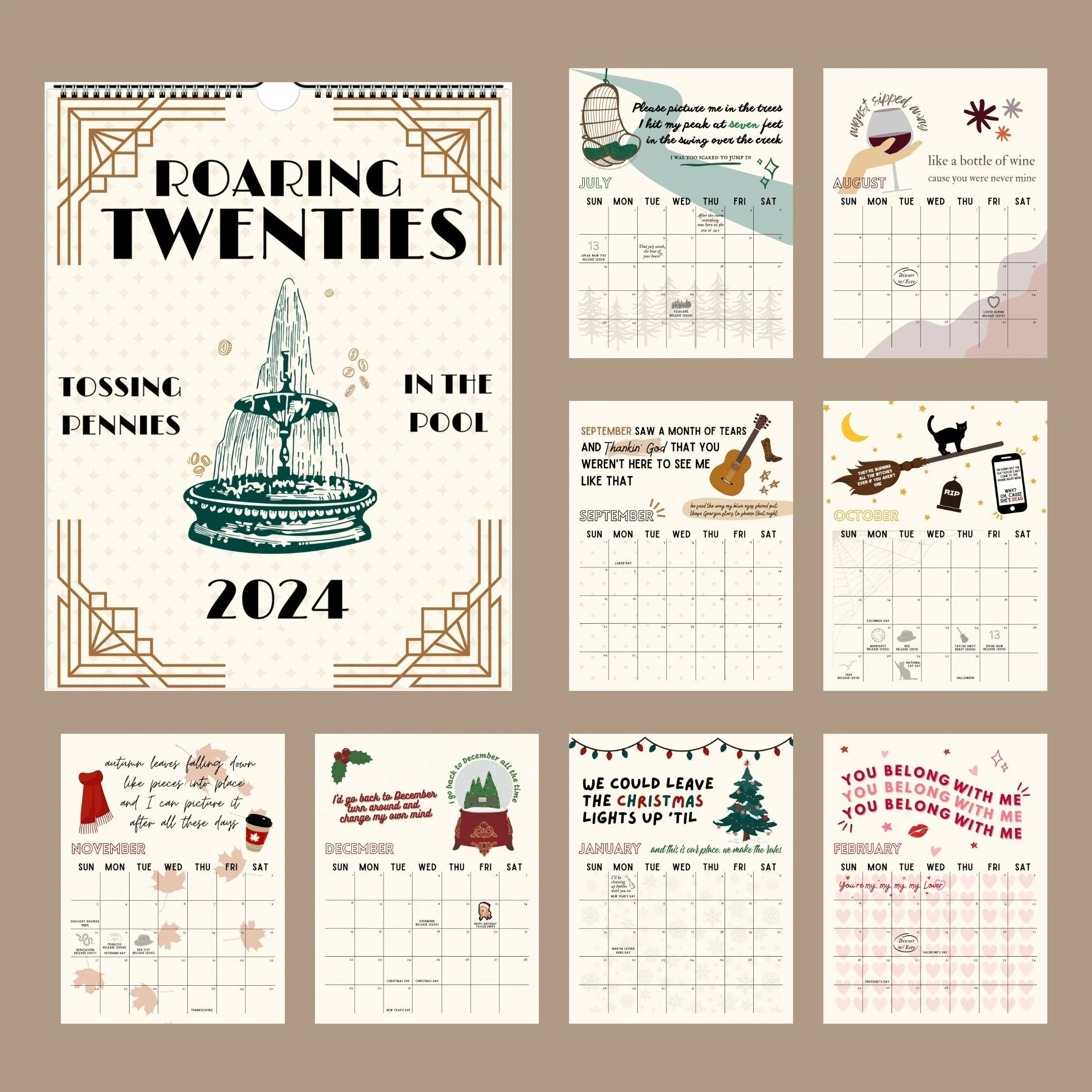 2025 TS Lyrics Calendar - Image 3