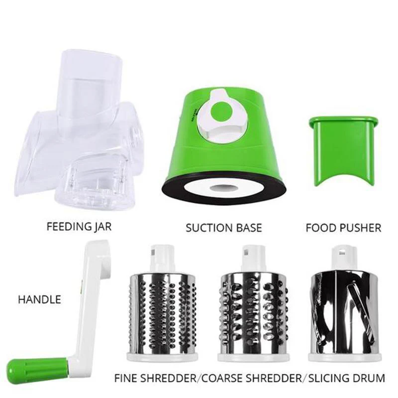 3 in 1 Rotary Cheese Grater Vegetable Slicer - Image 6