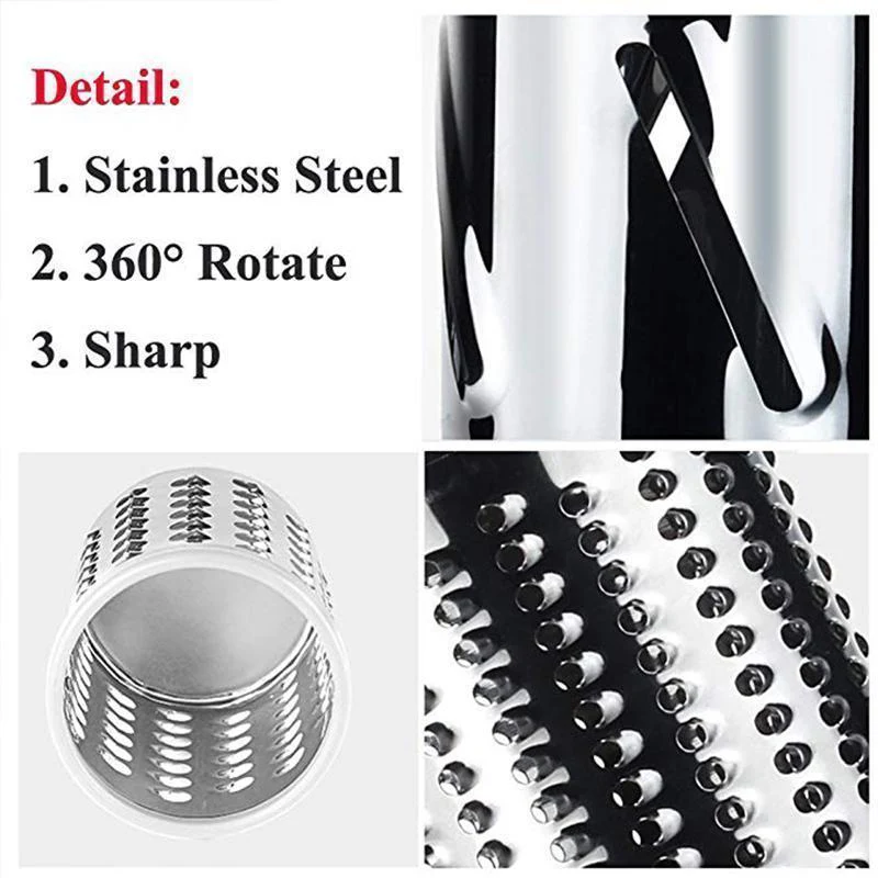 3 in 1 Rotary Cheese Grater Vegetable Slicer - Image 8