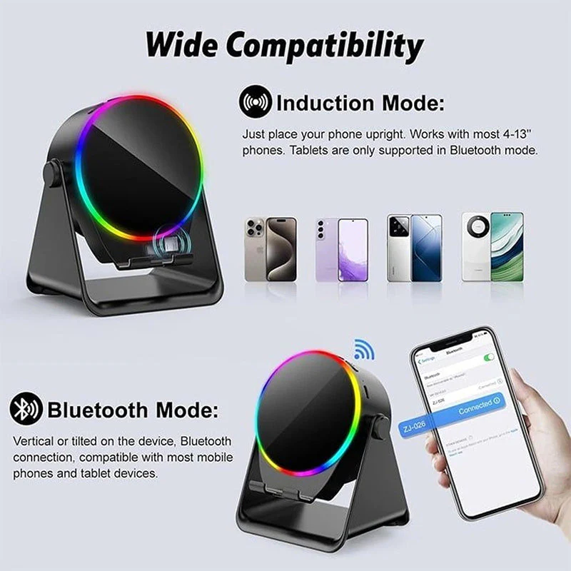 4-In-1 360° Rotating Bluetooth Speaker Stand - Image 6