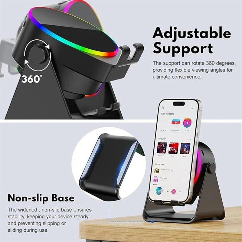 4-In-1 360° Rotating Bluetooth Speaker Stand - Image 9