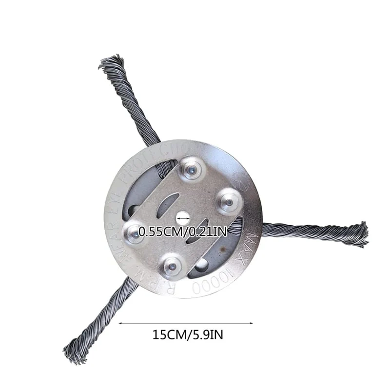 6 inch Steel Wire Brush Cutter Trimmer Head - Image 12