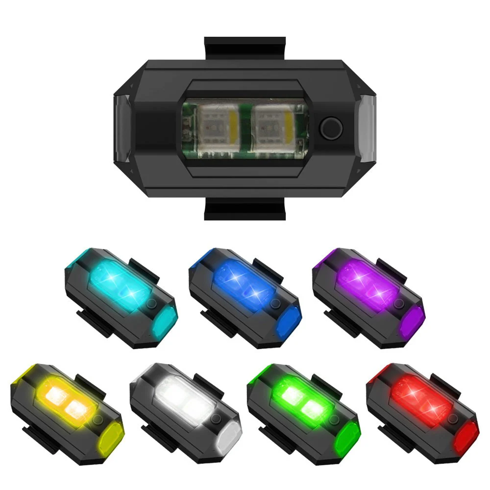 7 Colors LED Aircraft Strobe Lights & USB Charging - Image 6