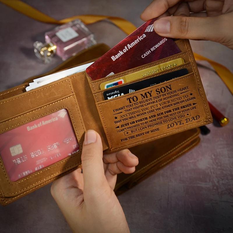 Engraved Genuine Leather Wallet - Image 2