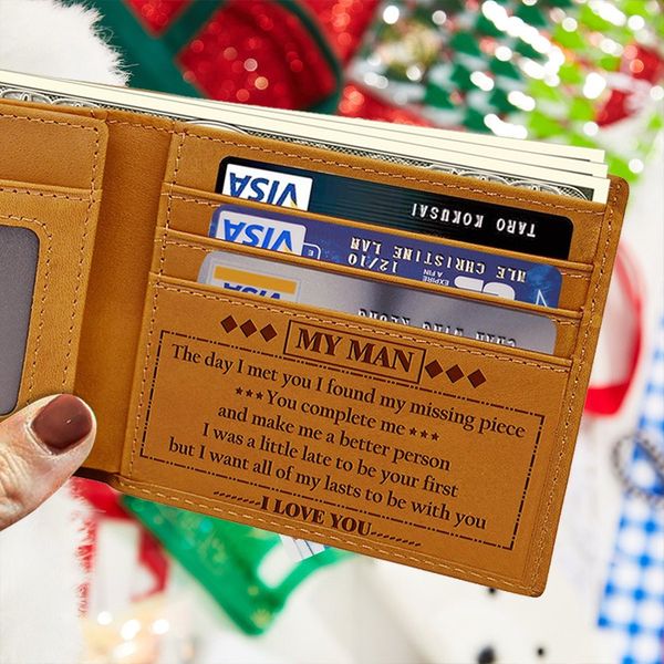 Engraved Genuine Leather Wallet - Image 9