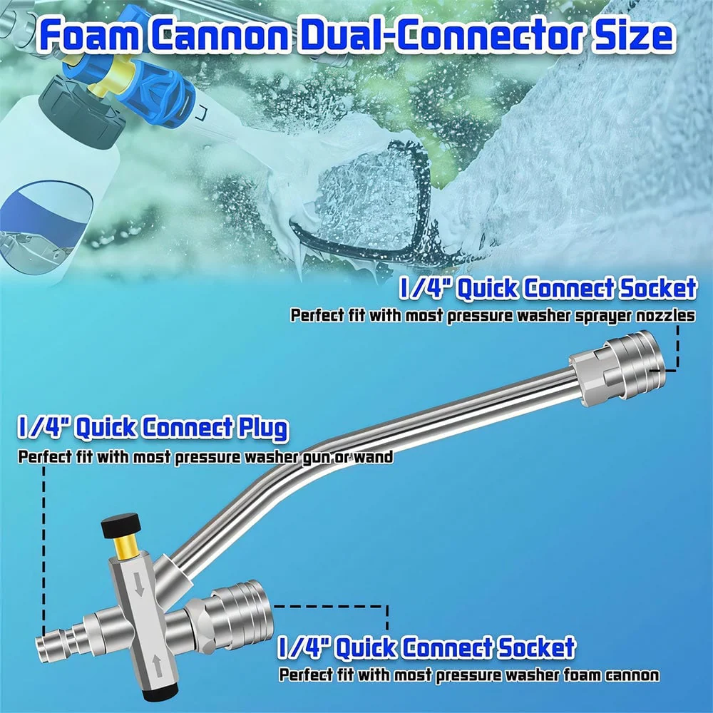 Enhance Your Car Washing Experience - Sakerplus Foam Cannon Dual Connector Accessory - Image 13