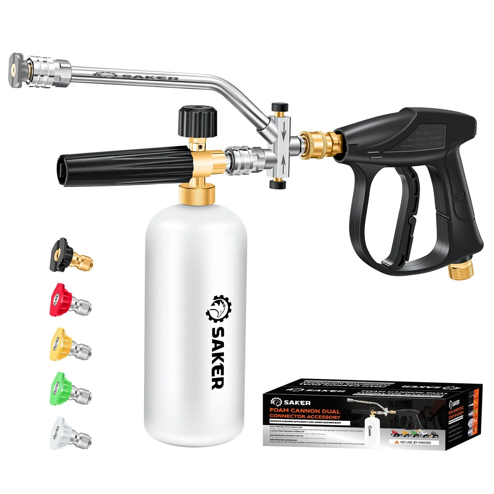 Enhance Your Car Washing Experience - Sakerplus Foam Cannon Dual Connector Accessory - Image 28