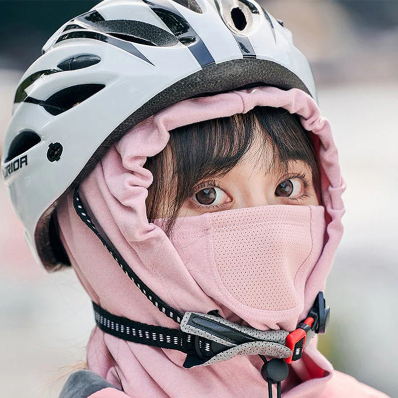Hooded Face Mask with Neck Warmer for Cycling - Image 2