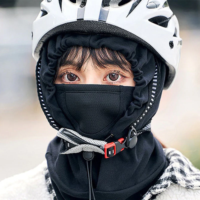 Hooded Face Mask with Neck Warmer for Cycling - Image 3