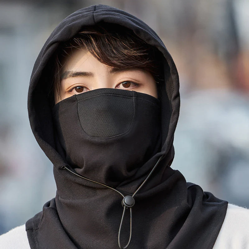Hooded Face Mask with Neck Warmer for Cycling - Image 4
