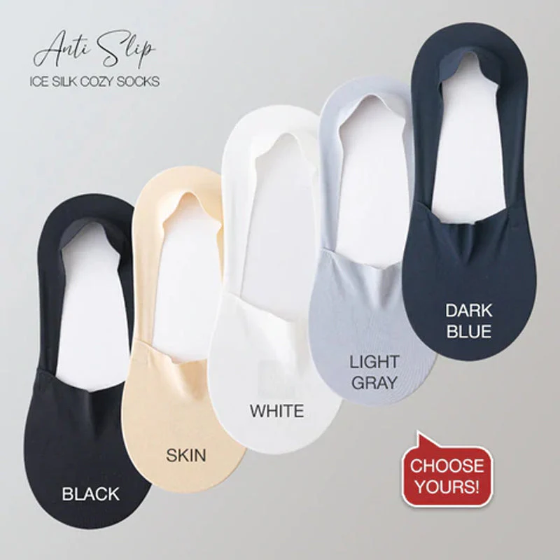 🧦70% OFF🧦Invisible Non-slip Ice Silk Socks  for Women/Men - Image 20