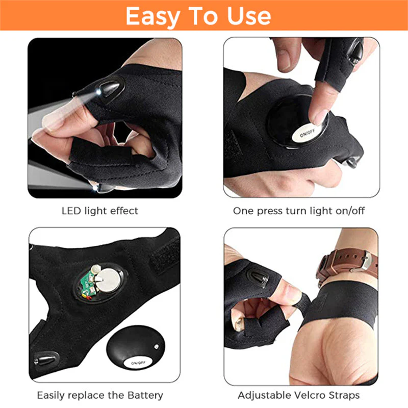 LED Gloves With Waterproof Lights - Image 9