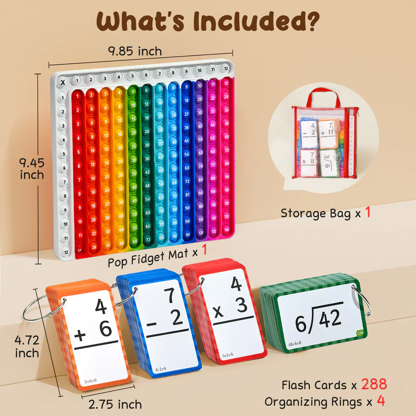 Math Flash Cards and Pop Fidget Chart - Image 10