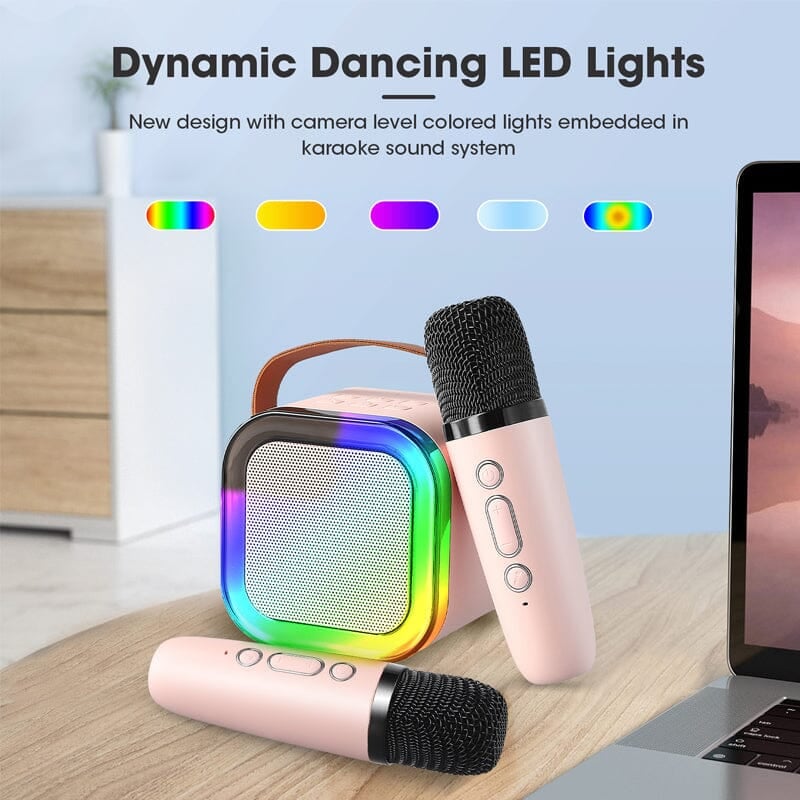 Mini Karaoke Machine with Wireless Microphones - Image 5