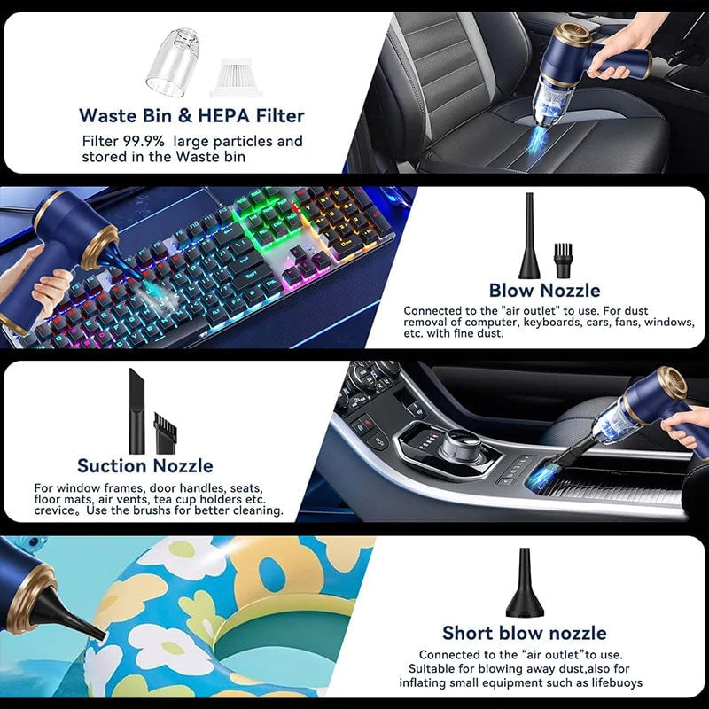 Portable Cordless Car and Home Vacuum Cleaner - Image 3