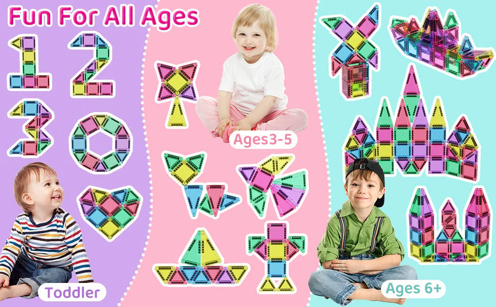 Sakerplus Magnetic Tiles Building Blocks Set - Image 13