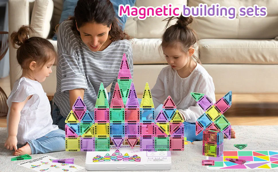 Sakerplus Magnetic Tiles Building Blocks Set - Image 14