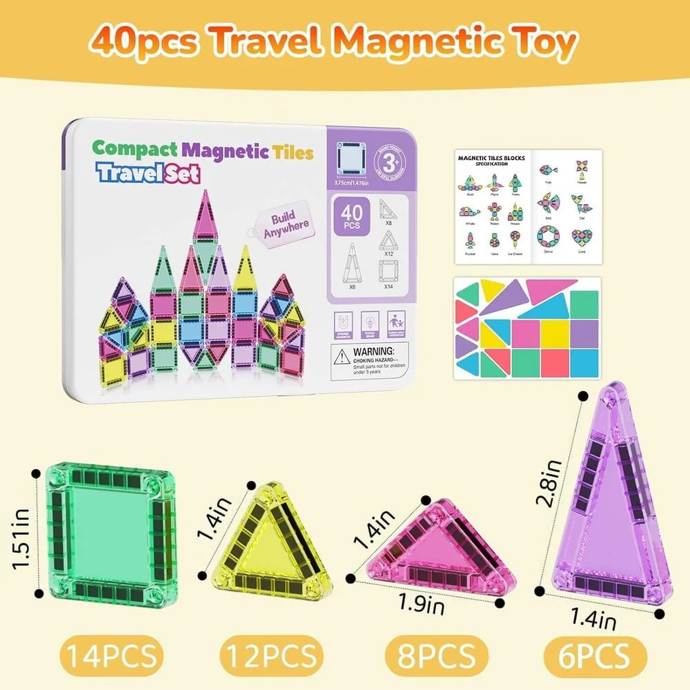 Sakerplus Magnetic Tiles Building Blocks Set - Image 16