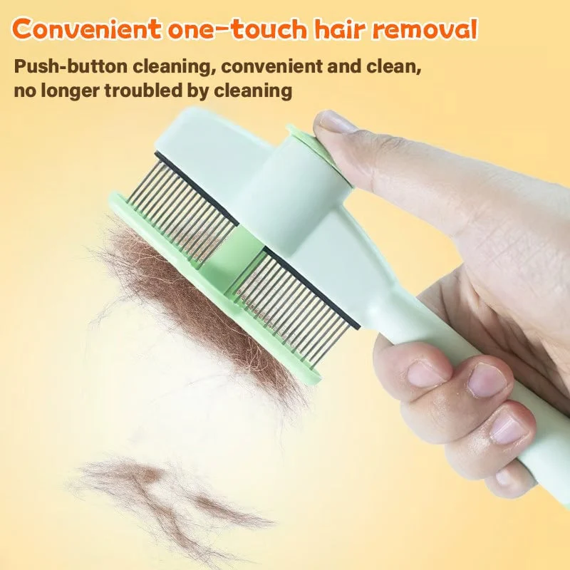 Self-cleaning Pet Flea Comb Grooming Brush - Image 3