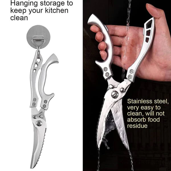 Stainless Steel Bone-Cut Kitchen Scissors - Image 10