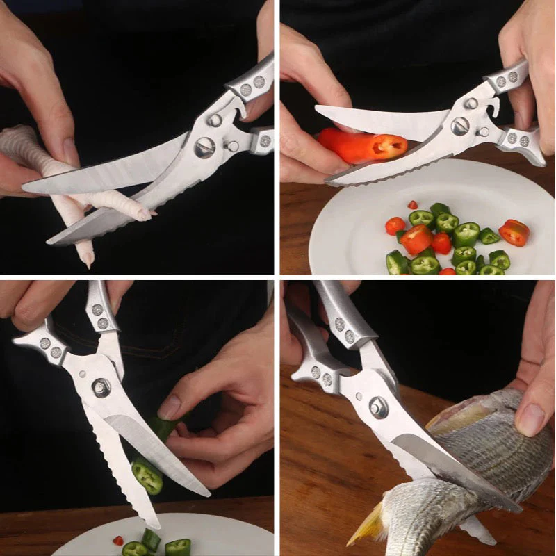Stainless Steel Bone-Cut Kitchen Scissors - Image 14