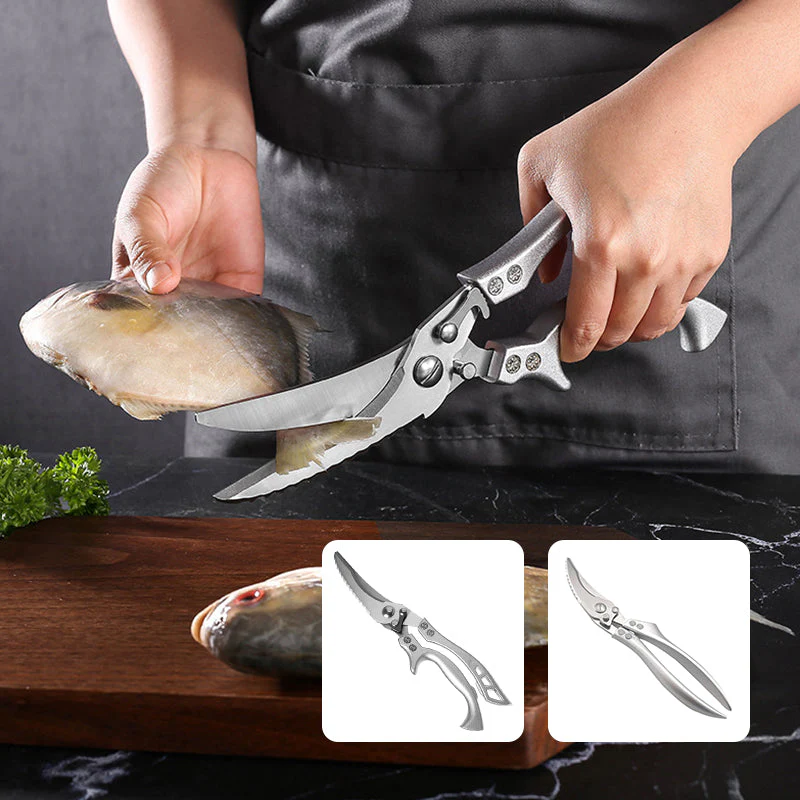 Stainless Steel Bone-Cut Kitchen Scissors - Image 3