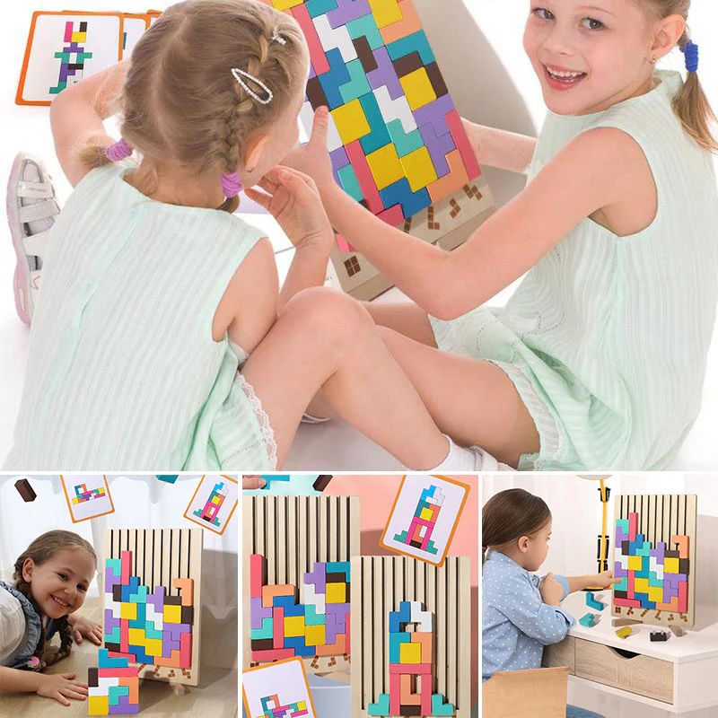 Wooden Stacking Puzzle Toy - Image 2