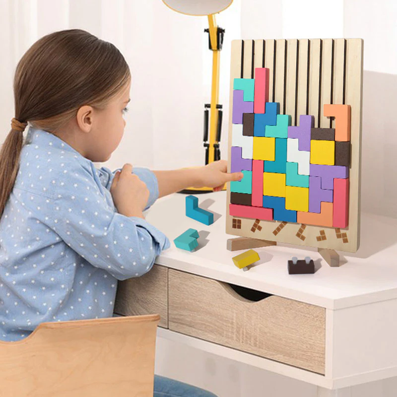 Wooden Stacking Puzzle Toy - Image 3