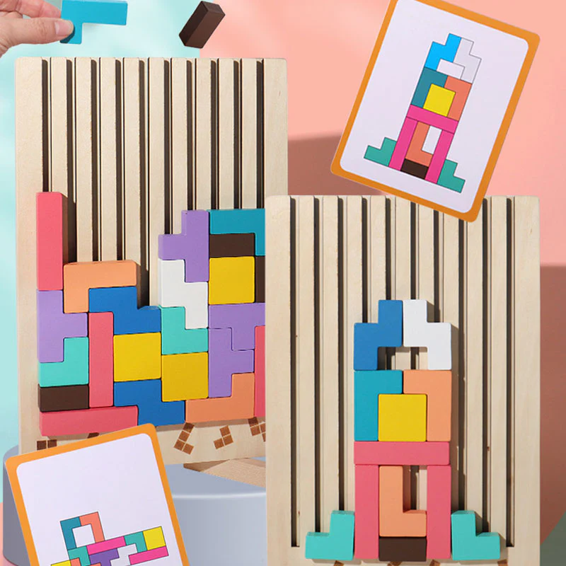Wooden Stacking Puzzle Toy - Image 4